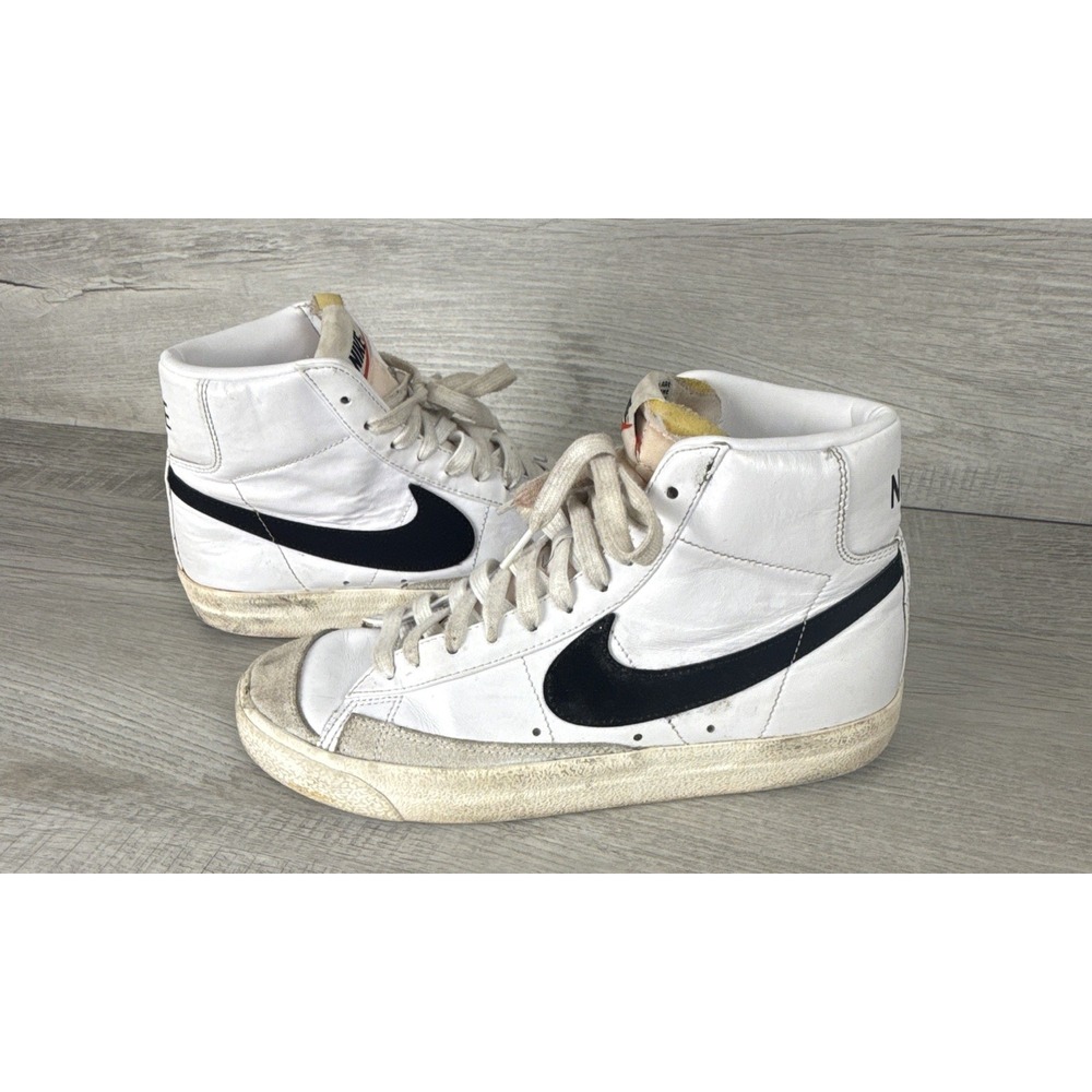 Nike Blazer Mid 77 Vintage White Black Womens 8.5 CZ1055-100 Earth Patina Custom